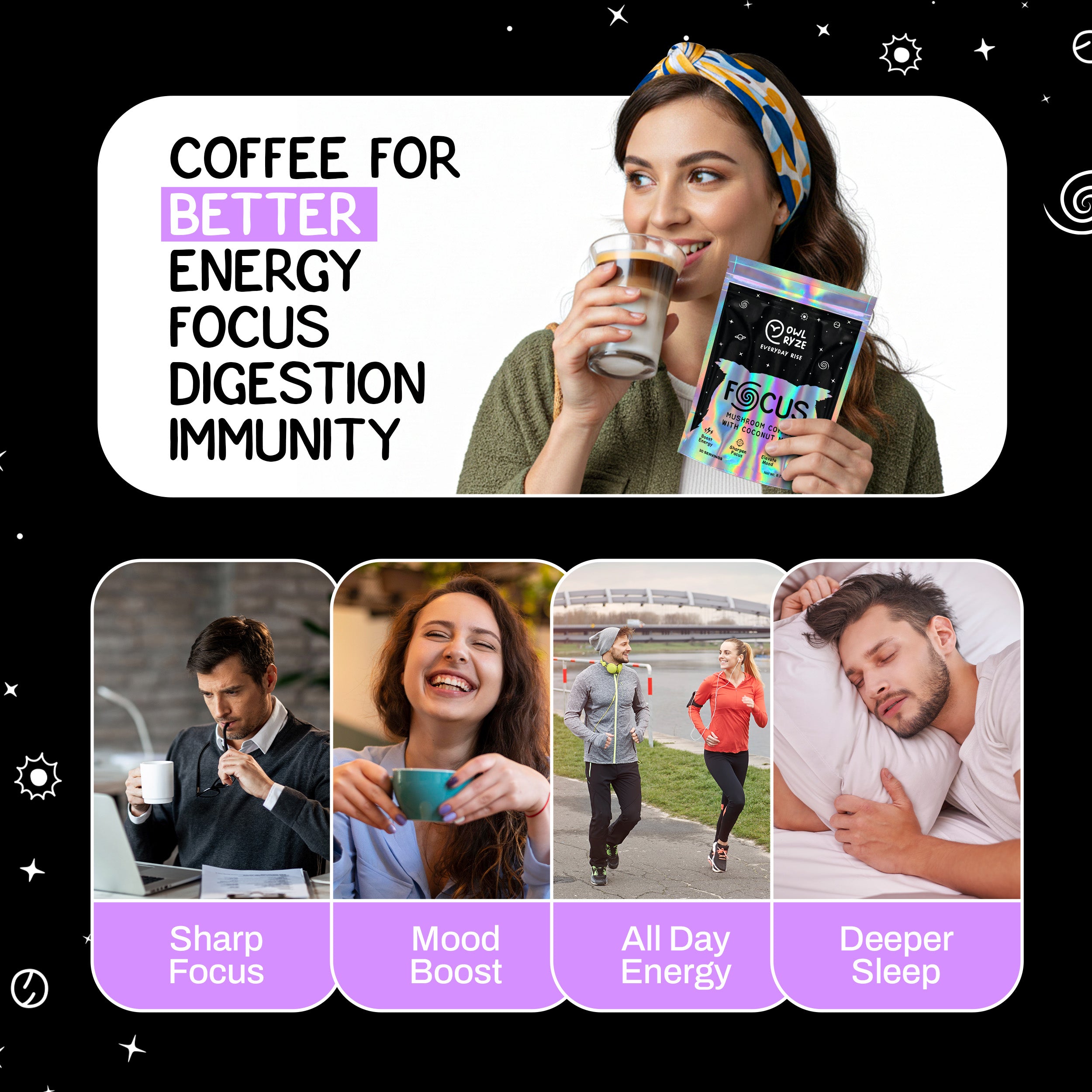 Owl Ryze Focus Coconut Milk